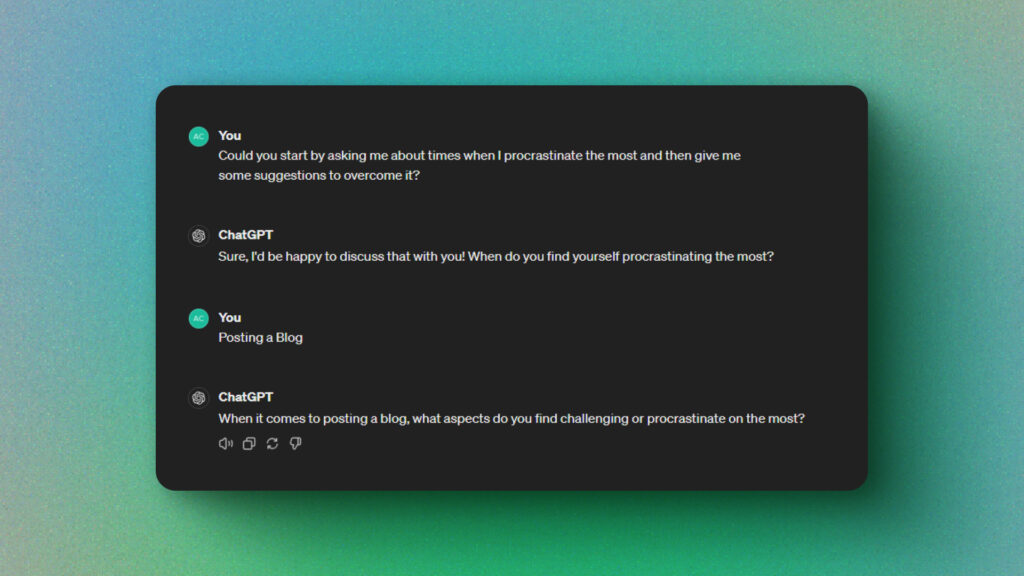 ChatGPT Conversation Screenshot